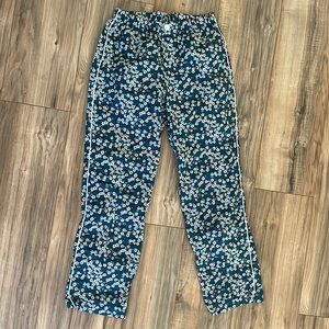 Sleepy Jones Floral Print Cotton pj pajama Sleep Pants xsmall